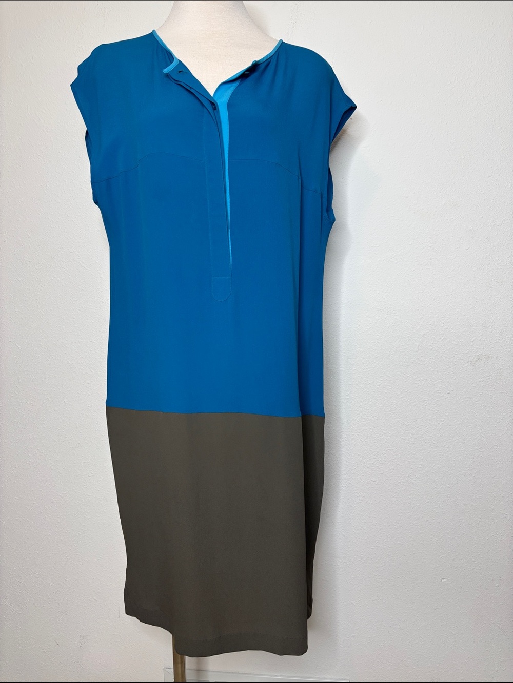 Akris Punto Teal Blue Midi Dress